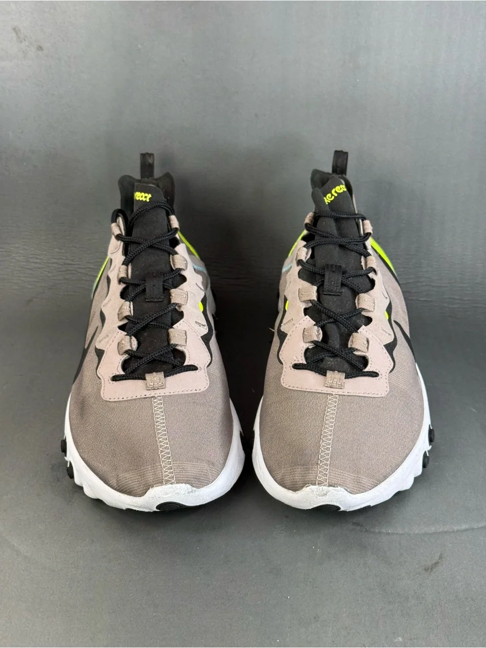 Nike React Element 55 Premium Pumice Black athletic sneaker men’s size 11.5